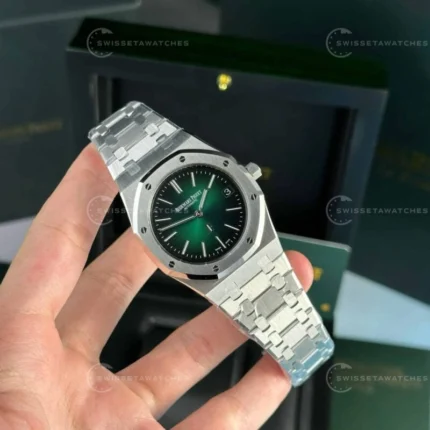 Audemars Piguet Royal Oak 16202PT Smoked Green Dial | ETA Saat | ZF Factory