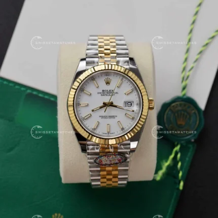 Rolex Datejust 126333 | İki Ton | Beyaz Kadran | 41mm ETA Saat | Clean Factory