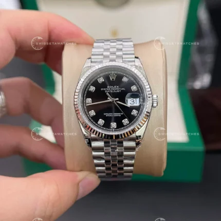 Rolex Datejust 36 | Siyah Elmas Kadran | 36mm ETA Saat